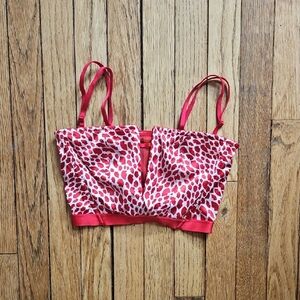 Victorias Secret Red and White Spotted Crop Top